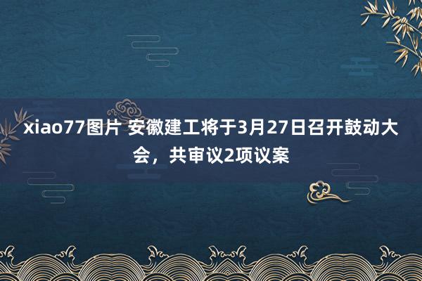 xiao77图片 安徽建工将于3月27日召开鼓动大会，共审议2项议案