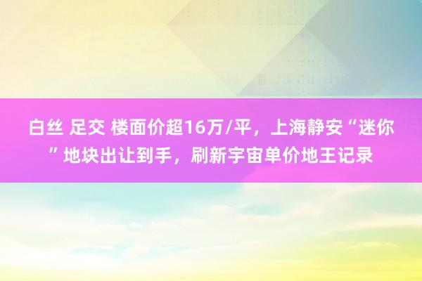 白丝 足交 楼面价超16万/平，上海静安“迷你”地块出让到手，刷新宇宙单价地王记录